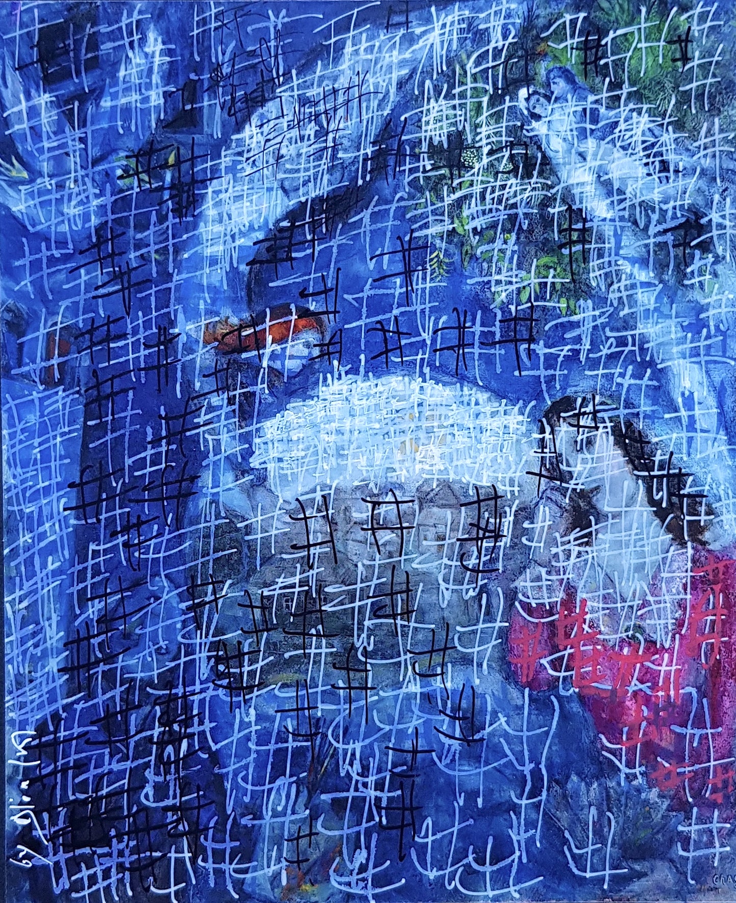 #CHAG3 - #Autour d'elle - Marc Chagall (1945) - N° 1/1 by DomKcollage