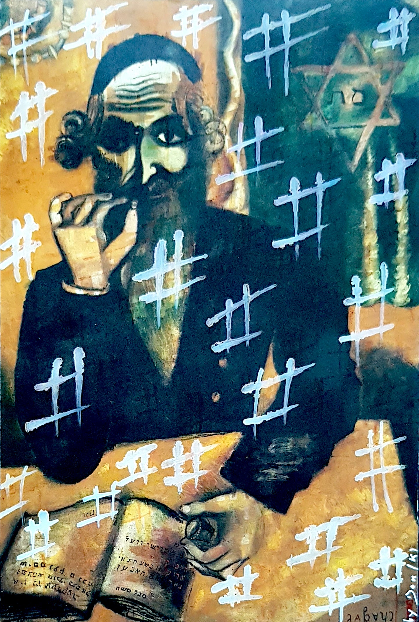 #CHAG4 - #Rabbi, The Pinch of Snuff - Marc Chagall (Mid 80's) - N° 1/1 by DomKcollage