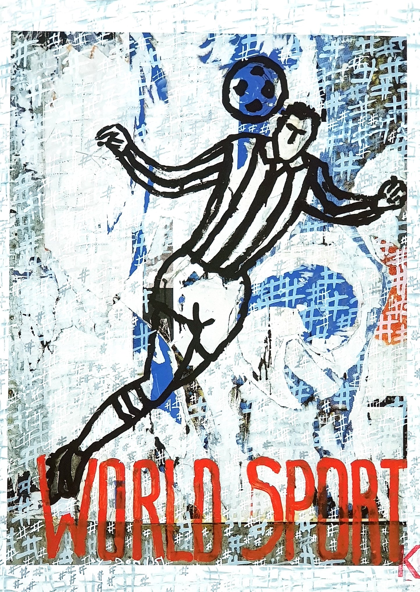 #ROTE1 - #Football - Mimmo Rotella (1998) - N° 1/1 by DomKcollage
