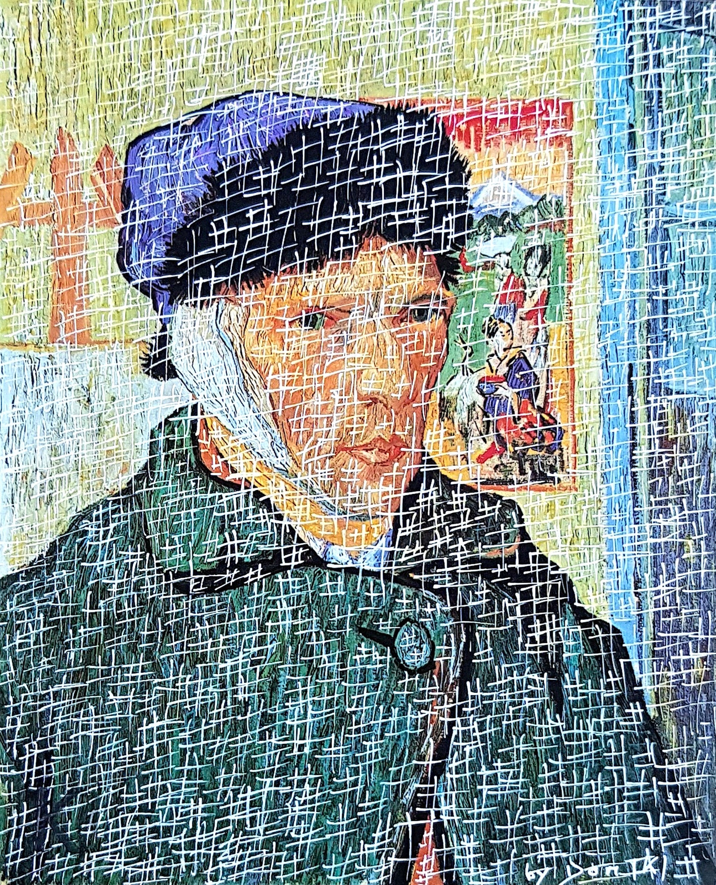 #VG2 - #Autoportrait à l'oreille coupée - Vincent Van Gogh (1889) - N° 1/1 by DomKcollage