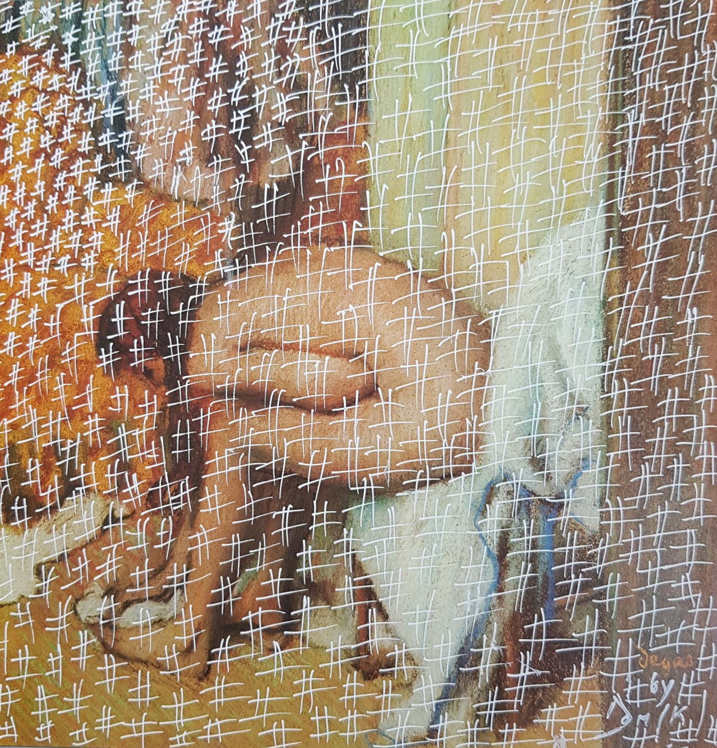 #DEGA2 - #Le bain, femme s'essuyant les pieds - Degas (c. 1906) - N° 1/1 by DomKcollage