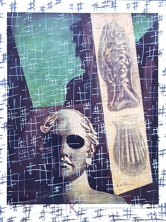 #CHIR1 - #Portrait prémonitoire de G. Appolinaire - Giorgio de Chirico (1914) - N° 1/1 by DomKcollage