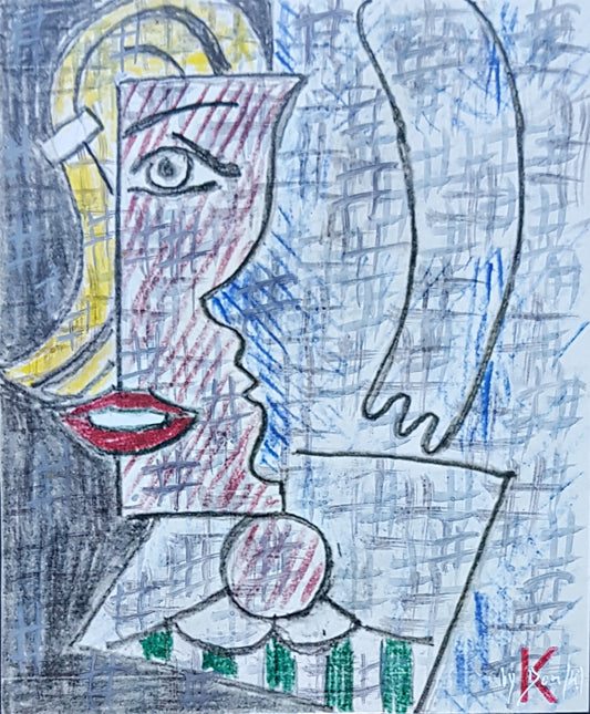 #LICH1 - #Puzzle portrait - Roy Lichtenstein (1978) - N° 1/1 by DomKcollage