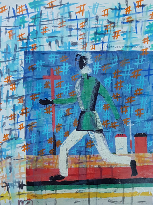 #MAL1 - #Homme qui court - Kasimir Malevich (1933-1934) - N° 1/1 by DomKcollage