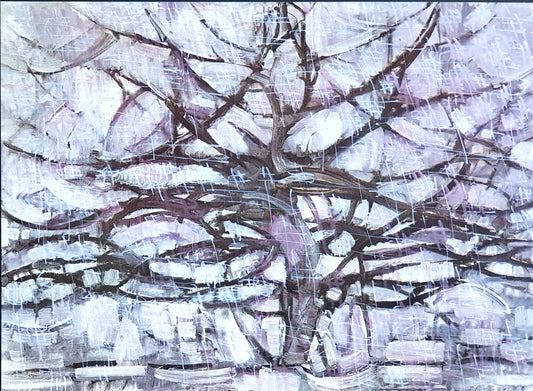#MOND1 - #Pommier en fleurs - Mondrian (1912) - N° 1/1 by DomKcollage