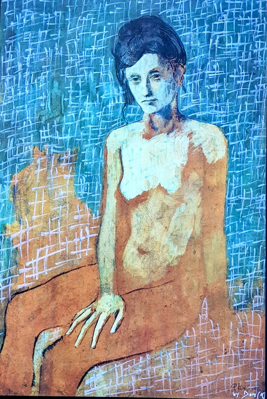 #PICA5 - #Nu assis - Pablo Ruiz Picasso (1905) - N° 1/1 by domKcollage