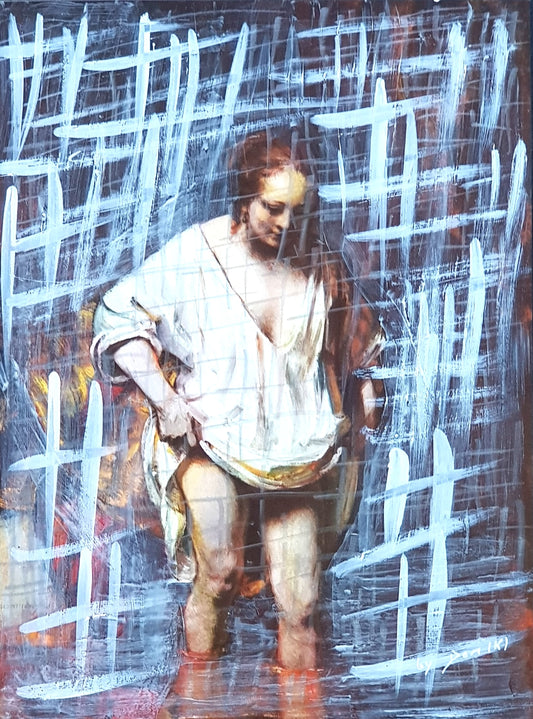 #REMB2 - #Femme au bain - Rembrant (1654) - N° 1/1 by DomKcollage