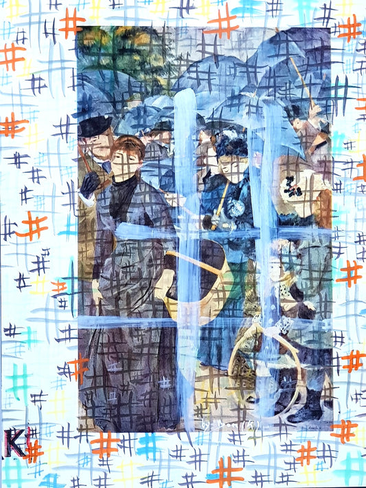 #REN2 - #Les parapluies - Auguste Renoir (1884) - N° 1/1 by DomKcollage