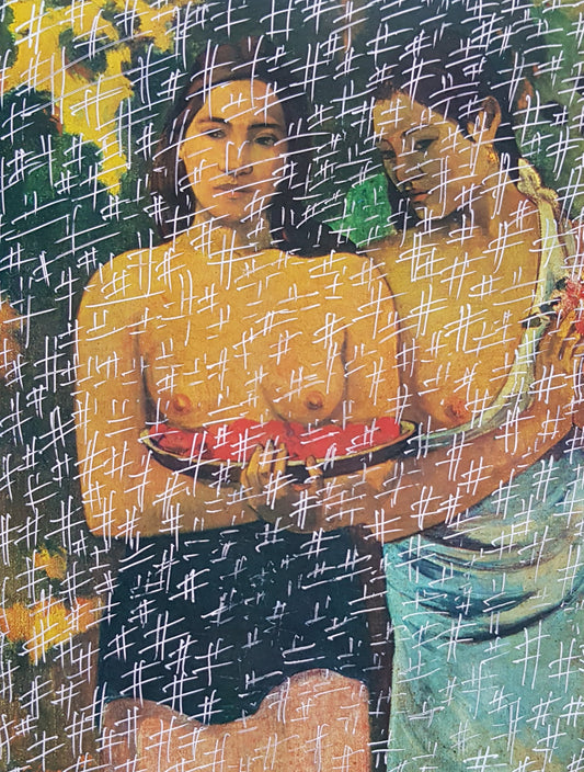 #GAUG4_2 - #Les seins aux fleurs rouges - Paul Gauguin (1898) - N° 1/1 by DomKcollage